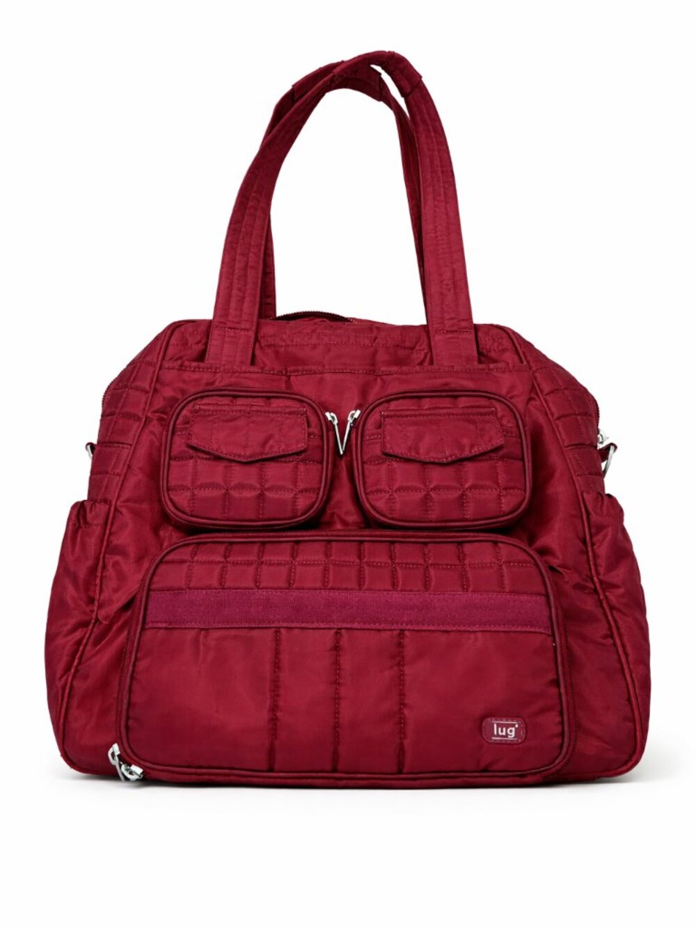 Lug Puddle Jumper Quilted Wine Purple Travel Tote Carryall Bag